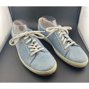 Ecco Soft 7 Women's Pastel Blue Nubuck sneakers size 41 Extra Wide Unisex sz 10